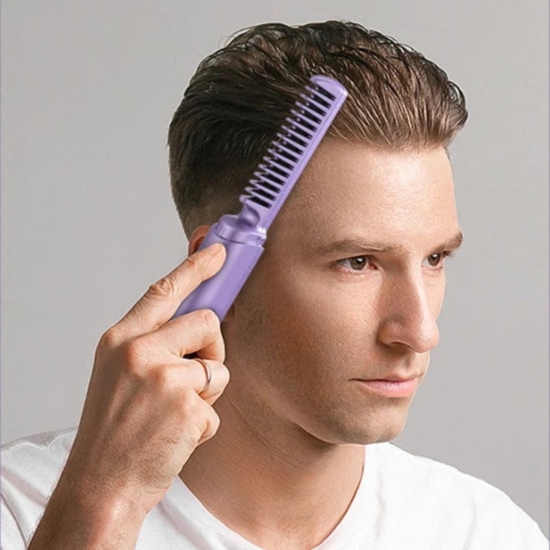 Portable Mini Hair Straightener Brush Comb Straightining Brush With Comb Portable Mini Hot Hair Brush