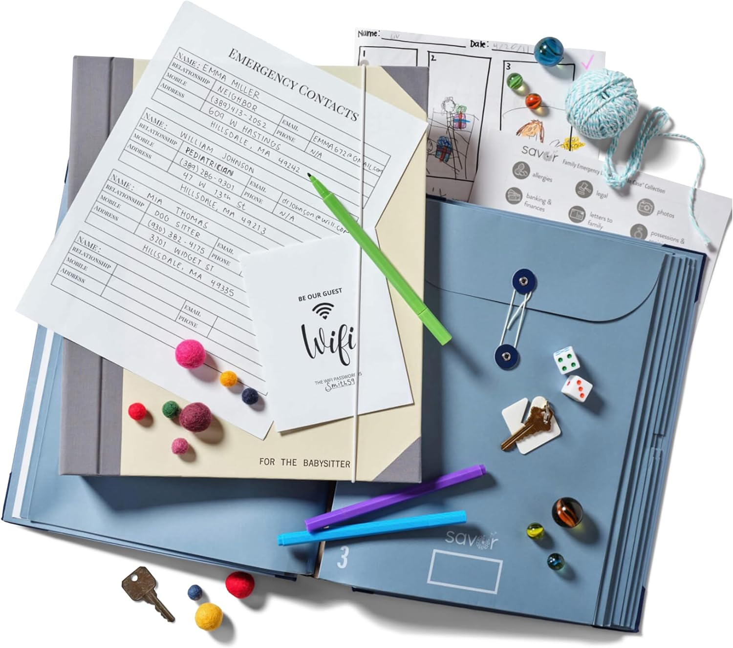 Premium Folio Document Organizer | File Folder Documents Organizer Office Files Envelopes Paper Binder Premium Folio Document Organizer