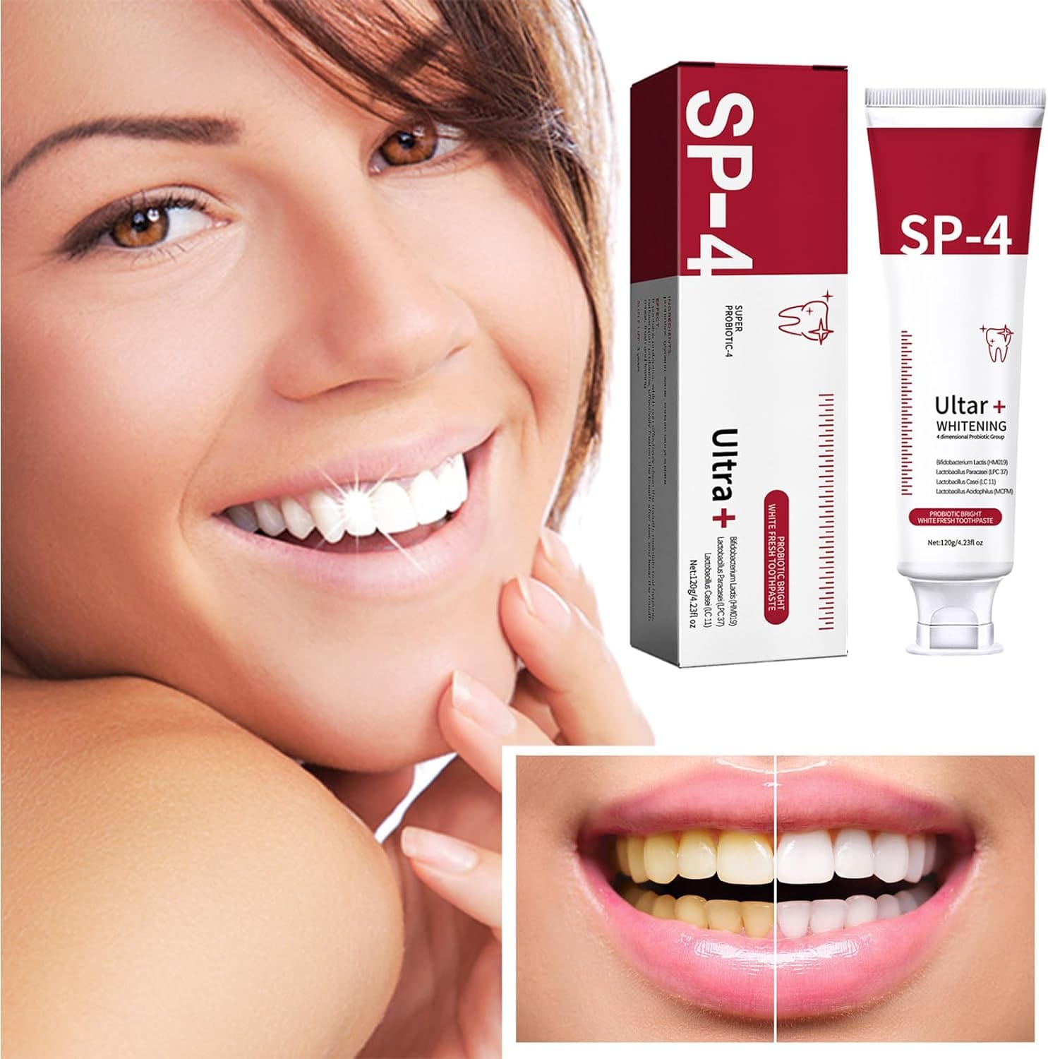 Probiotic Toothpaste | Teeth Whitening Tooth Paste Whitening Your Teeth At Home 1166-8 / AI Probiotic Toothpaste SP-4 (Pack of 2)