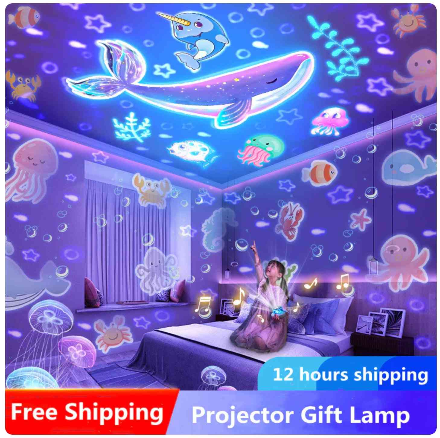 Projection Lamp | Light Lamp Projection Aura Night Light Star Projector Room Lamp - Projection Lamp 3-in-1 Celestial Dream Projection Lamp