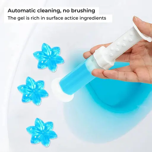 Flower Stamp Toilet Gel Cleaner (Pack of 4)