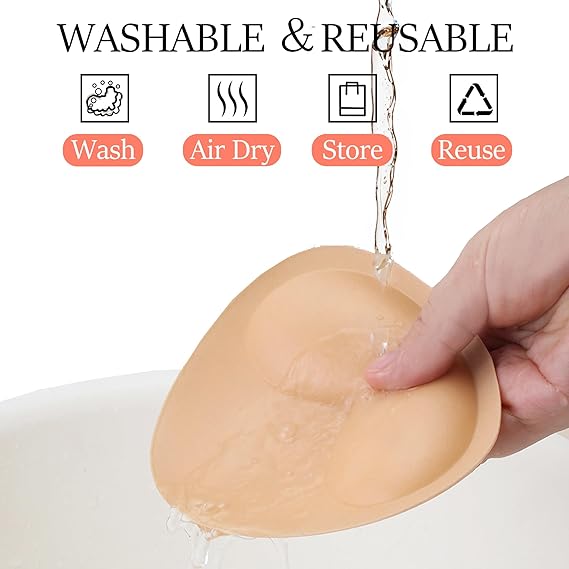 Push-up Sticky Breast Pads | Sports Bra Brassiere Push Up Bra Padding Pads Bra Cups - A Cup (Fits 32A-32B-34A-36A-38A) - Push-Up Sticky Breast Size up Pads