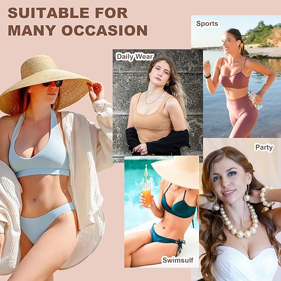 Push-up Sticky Breast Pads | Sports Bra Brassiere Push Up Bra Padding Pads Bra Cups - A Cup (Fits 32A-32B-34A-36A-38A) - Push-Up Sticky Breast Size up Pads