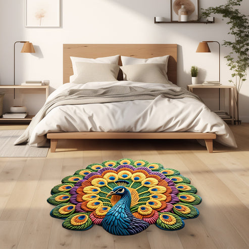 Quick-dry Non-slip Mat (Pack of 2) | Mat For Bathroom Anti Non Slip Home Mat Nonskid Mats - Quick-Dry Non-Slip Peacock Mat (Pack of 2)
