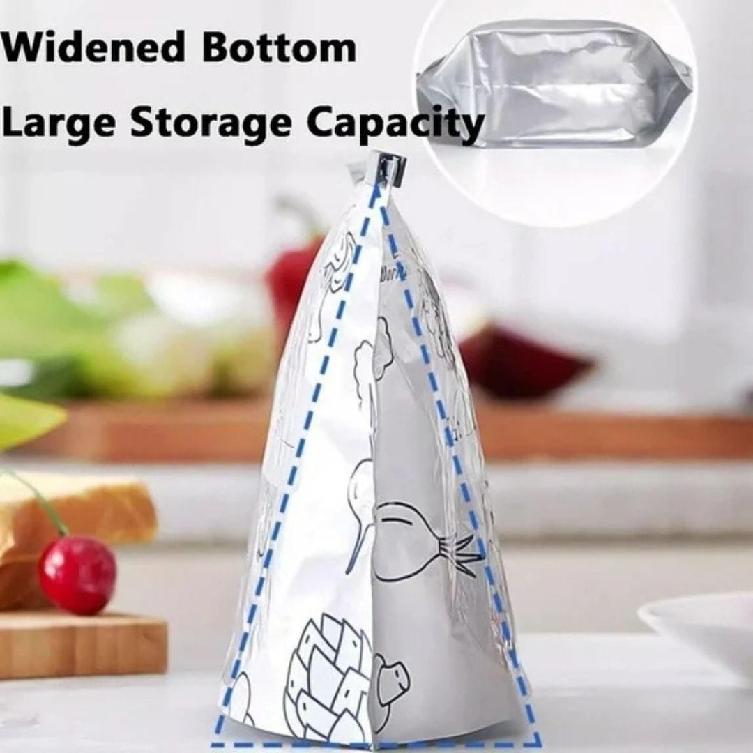 Reusable Aluminium Foil Sealable Storage Bags (Set of 20) | Aluminium Foil Plastic Bags Zip Locks Foil Material Reusable Kitchen Utilities Reusable Aluminium Foil Sealable Storage Bags (Set of 20)