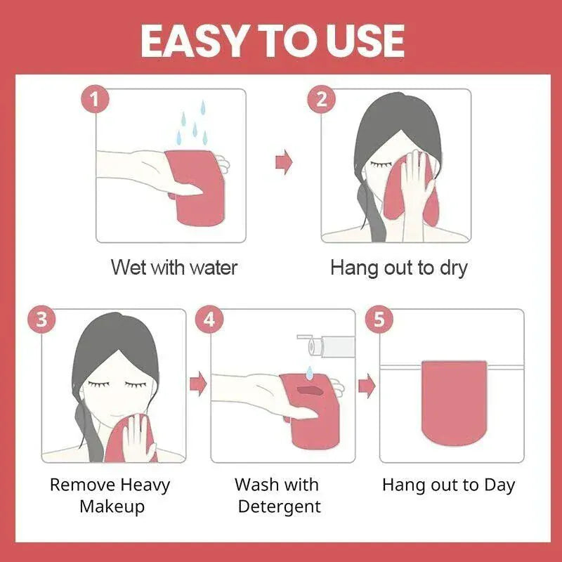 Reusable Makeup Removal Cloth | Makeup Products Cosmetics Make Up Remover Waterproof Makeup Reusable Makeup Removal Cloth