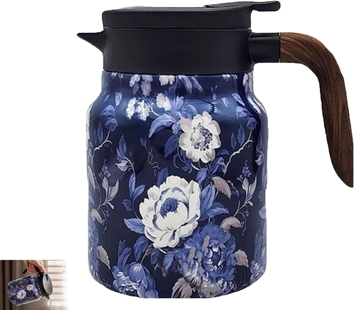 Ridley Vintage Floral Pattern Teapot (800ml) | Tea Pot Kettle Leaves Thermos Infuser Filter Flask Ridley Vintage Floral Pattern Teapot (800ml)