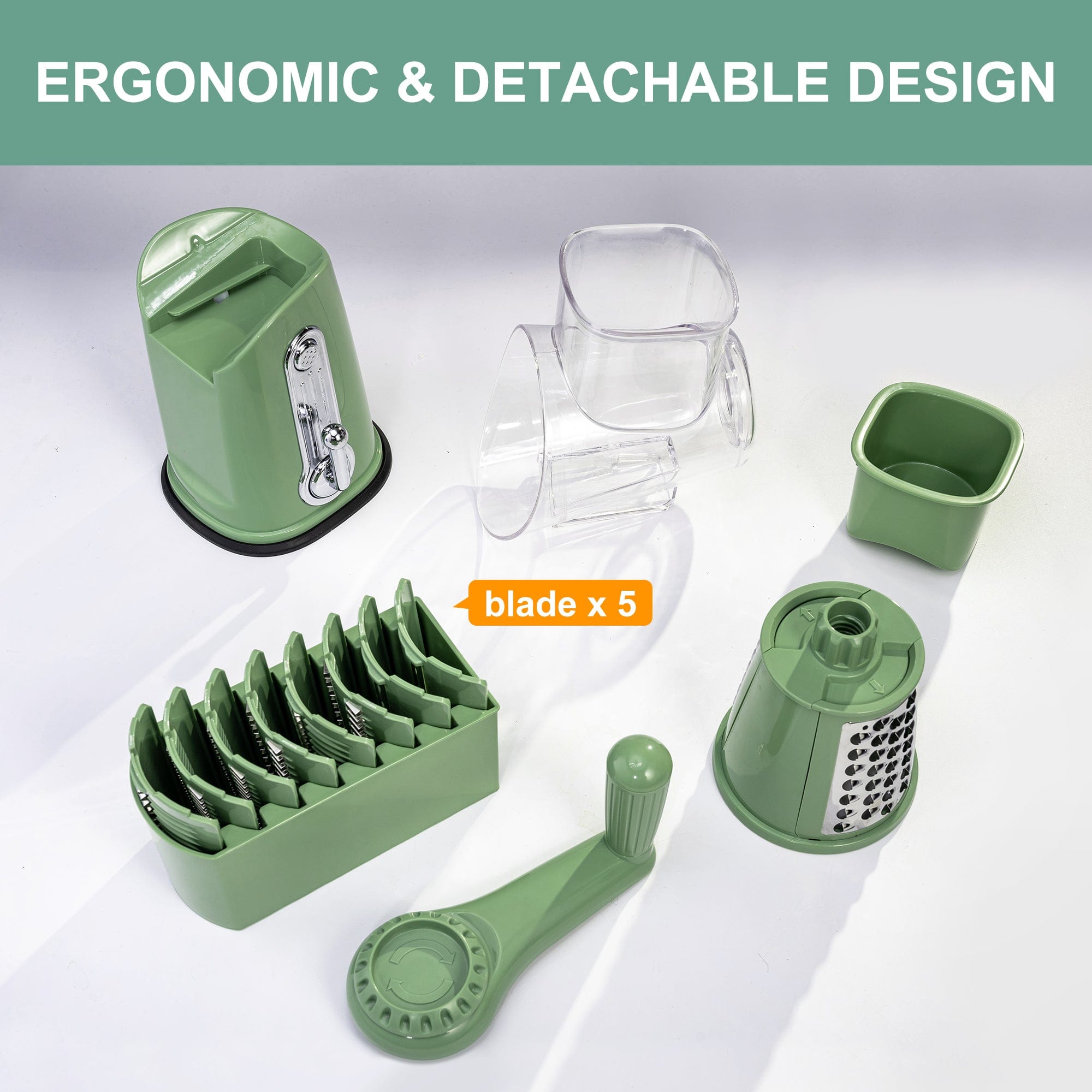 Rotary Vegetable Slicer Grater | Carrot Spiralizer Salad Cutter Graters Rotary Vegetable Slicer Grater