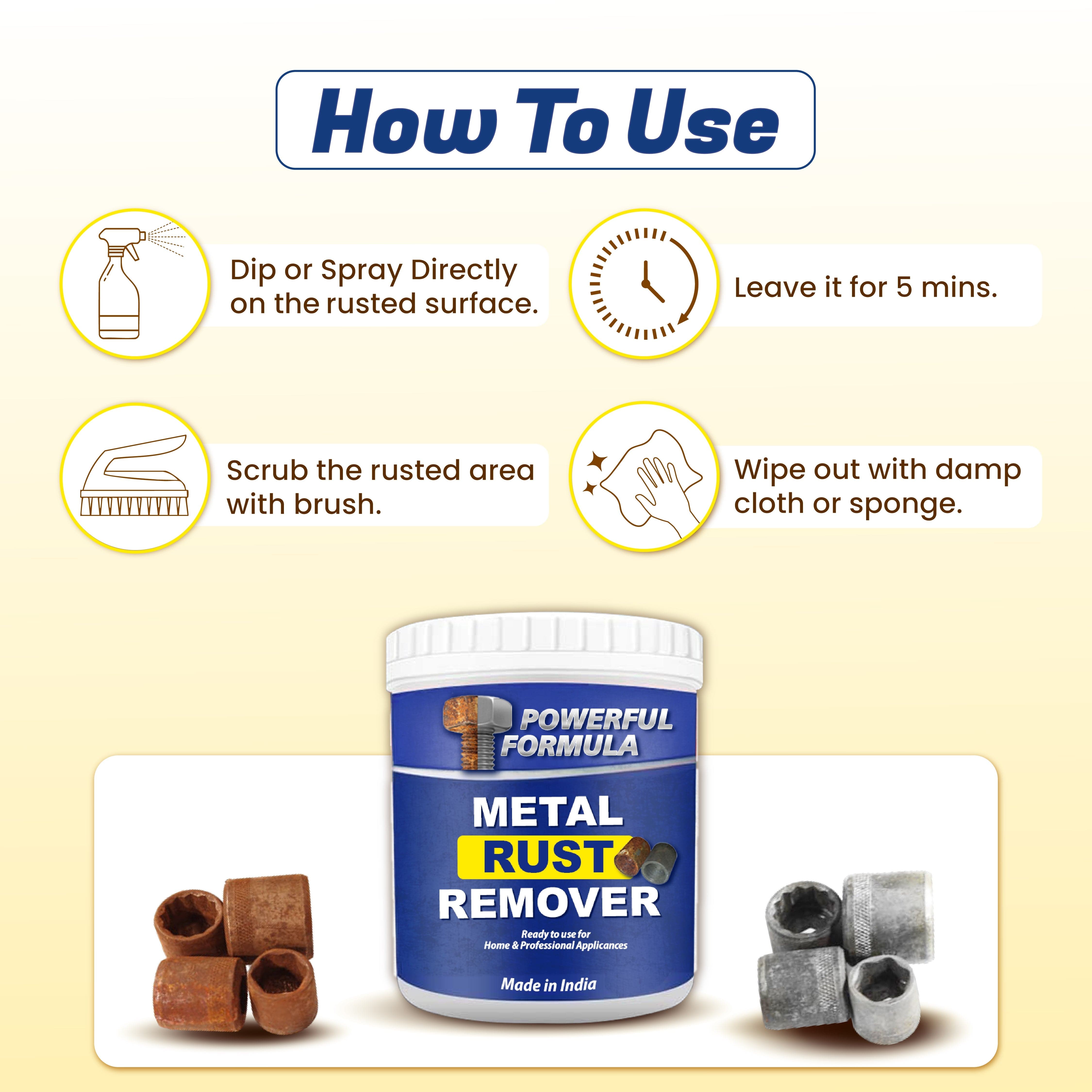 Rust Remover | For Metal Cleaner Steel Rust Remover Rusty Tools Powerful Rust Remover