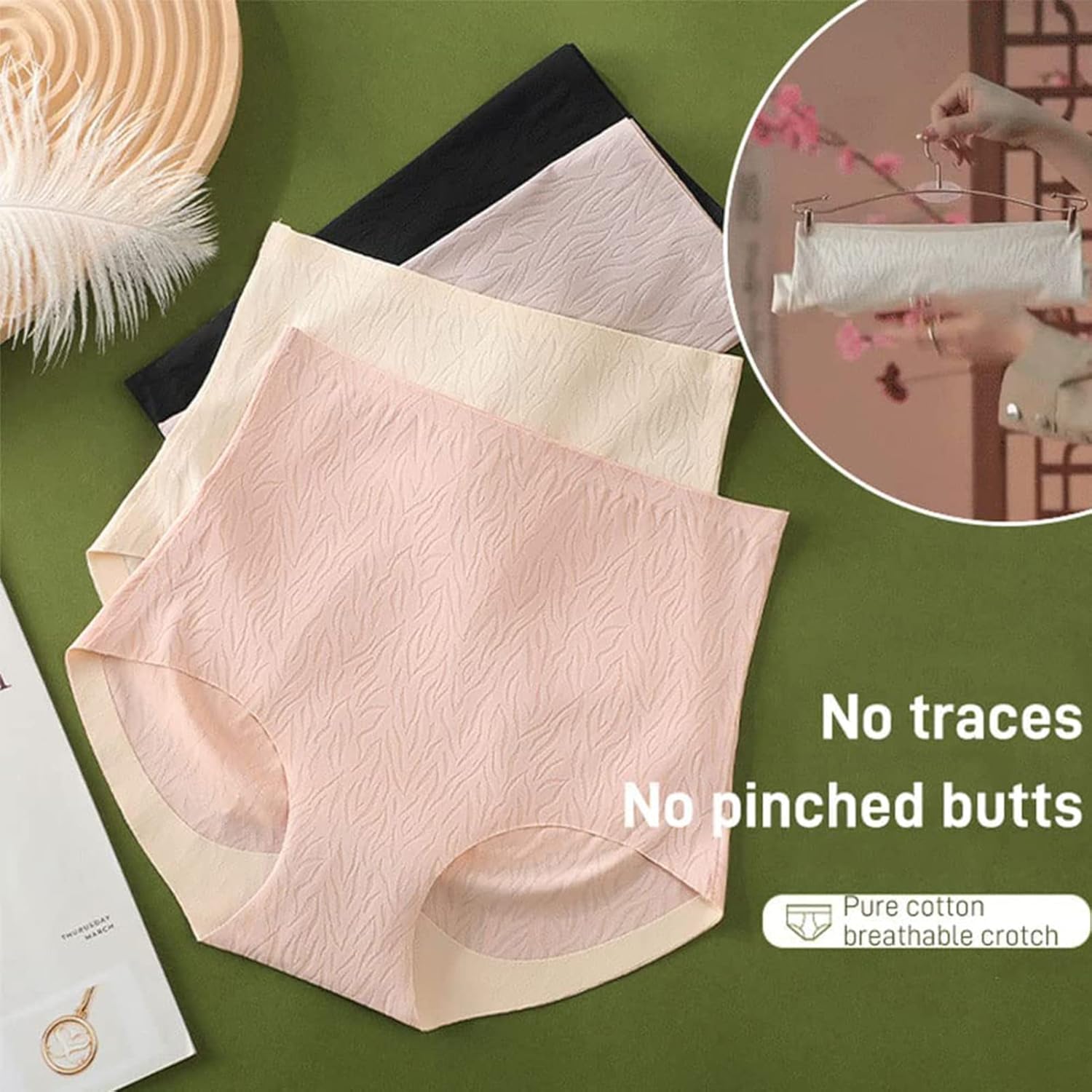 Seamless High Waist Butt Lift Panties | Seamless Panties Undergarments Women Inner Wear Women's Underclothes Seamless Underwear (Pack of 4)