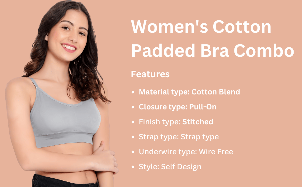 Seamless Padded Bra (Set of 2) | Sports Bra Bralettes For Women Sportswear Padded Bras Seamless Seamless Padded Bra (Set of 2)