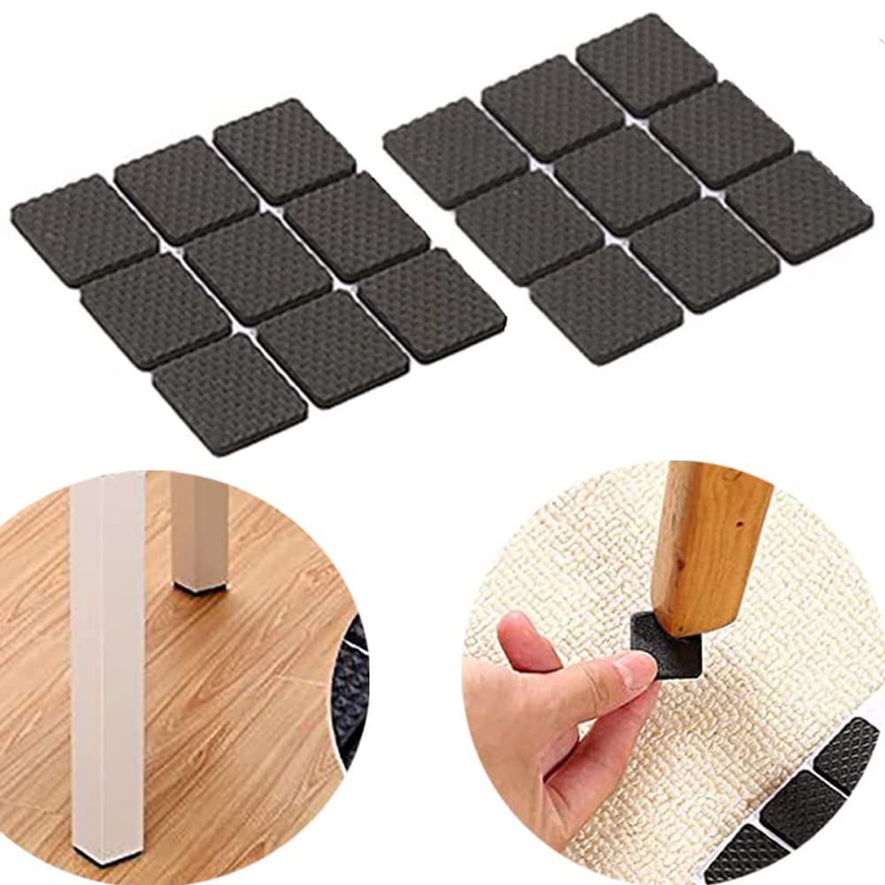 Self-Adhesive Furniture Protection Pads (Set of 24) | Slip Pads Chair Table Furniture Anti Slip Mat Leg Protector Home Improvement Self-Adhesive Furniture Protection Pads (Set of 24)