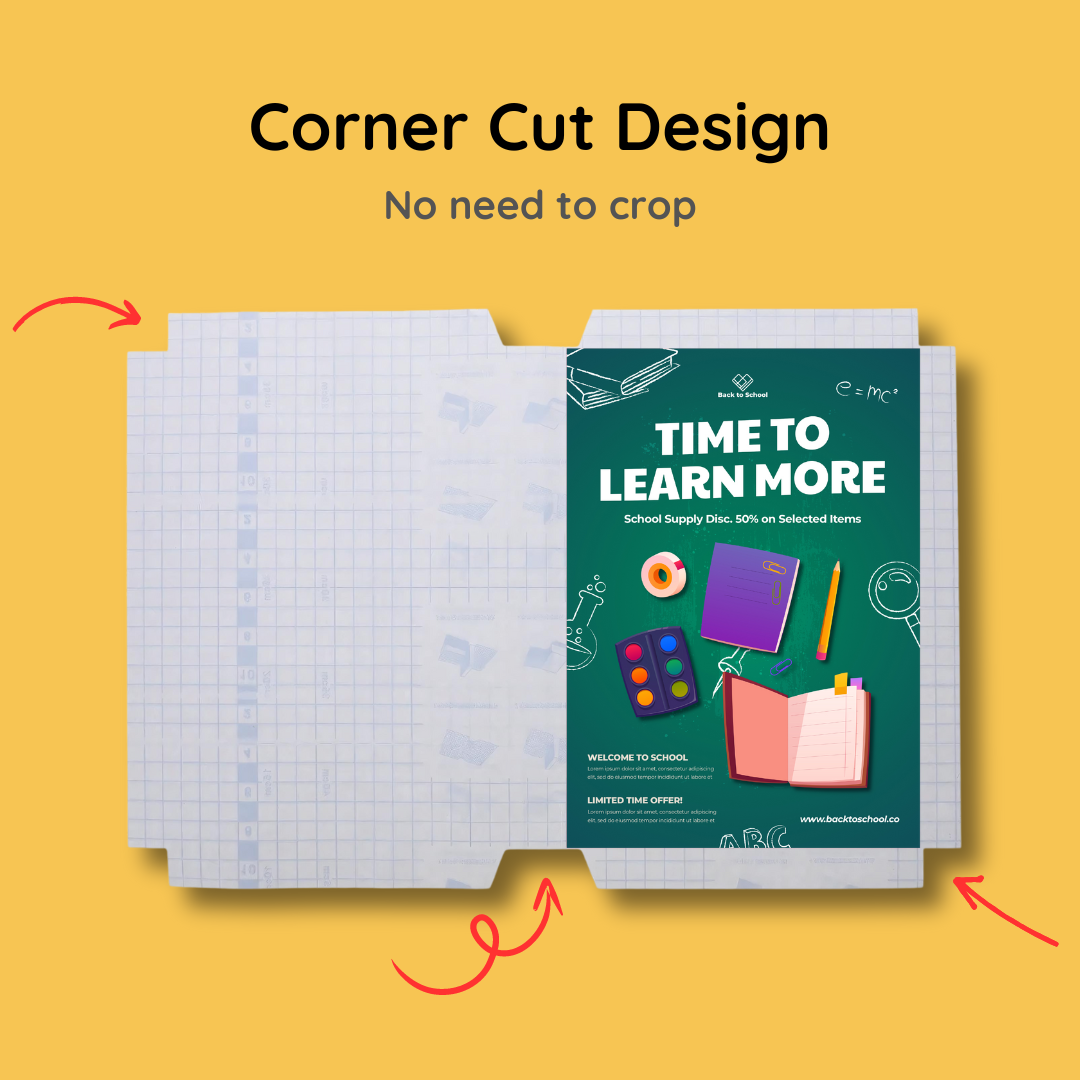 Self-adhesive transparent protective book cover (Pack of 30) | Book Cover Coverage Transparent Design Plastic Books Coverage - Self-adhesive transparent protective book cover (Pack of 30)