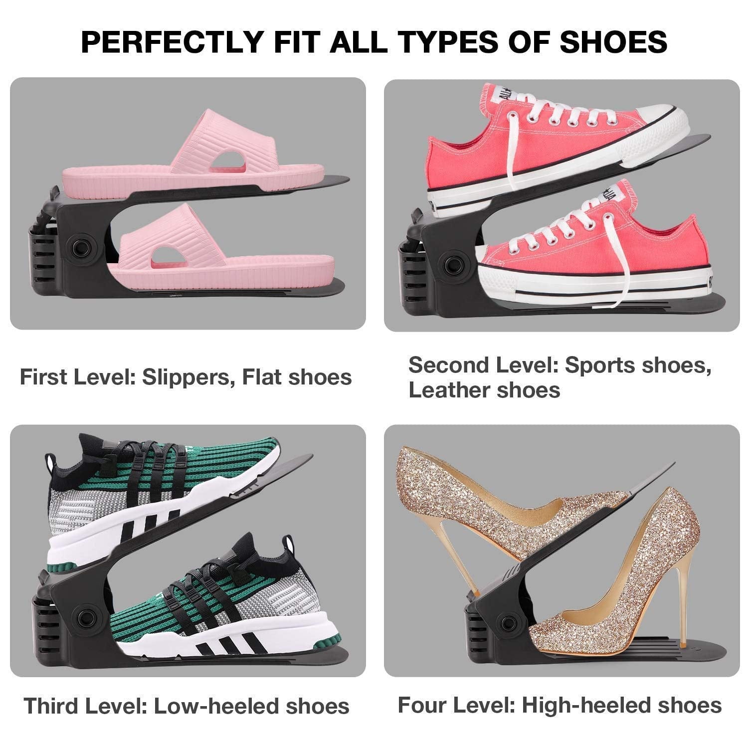 Shoe Organizer - The Adjustable Shoe Slot Rack Space Saver Shoe Organizer - The Adjustable Shoe Slot Rack Space Saver