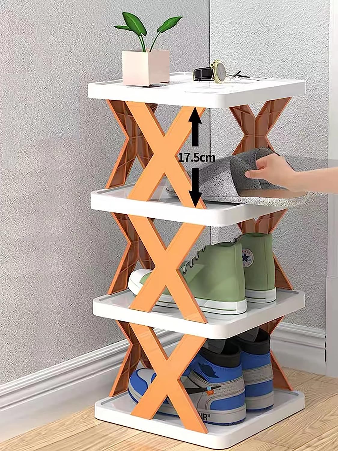 Shoe Rack Storage Stand Cabinet For Home Shoes Organiser Shoe Rack ( Pack of 2 )