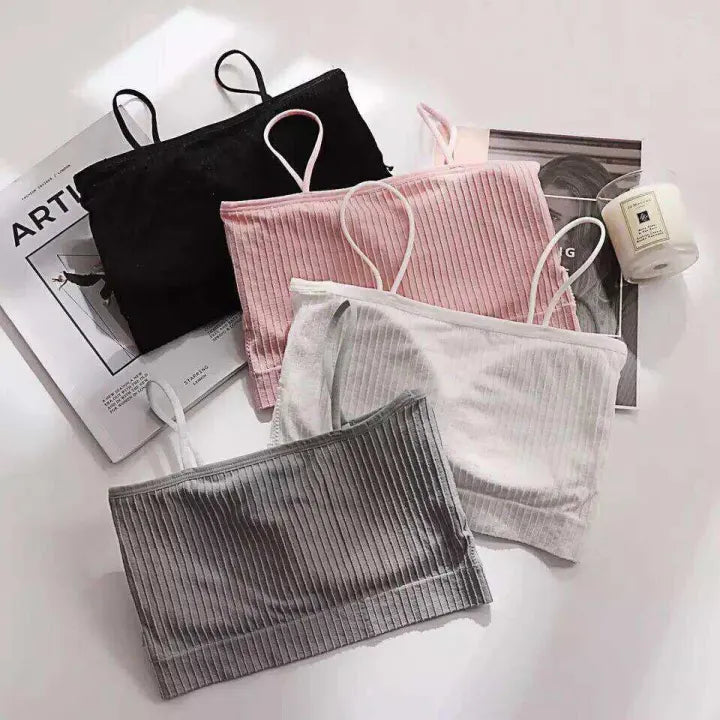 Silk Bralette (Set of 2) | Bralettes For Women Crop Top Tube Women's Brassieres Silk Bralette (Set of 2)