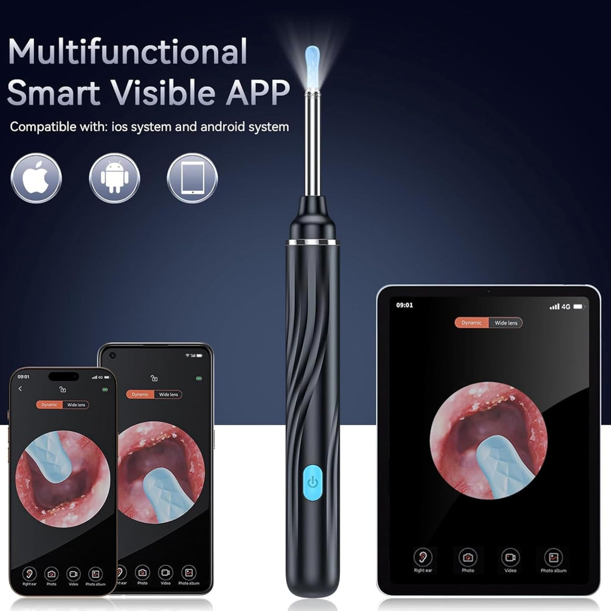 Smart Ear Wax Cleaner | Wax Removal Tool Kit Earwax Extractor Tool Smart Ear Wax Cleaner