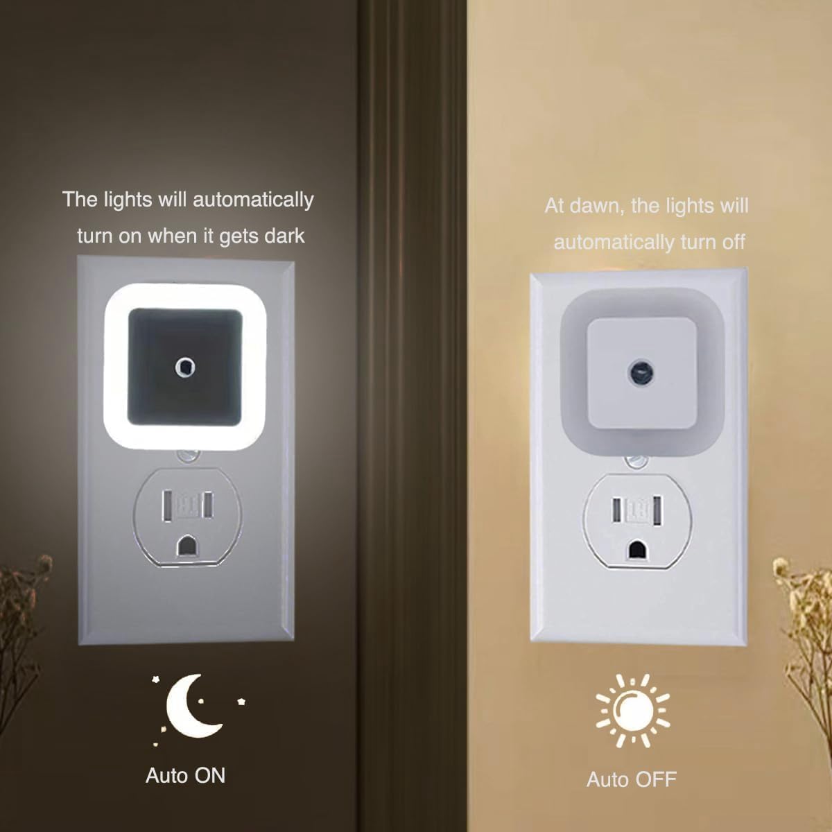 Smart Sensor LED Lamp (Pack of 2) | Led Light Night Sensor Lamp Room Lights Motion - Smart Sensor LED Lamp (Pack of 2)
