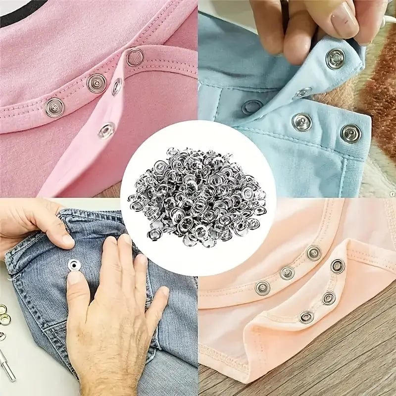 Snap Fastener Buttons Plastic Clips Tool Stud Set Buttons - Press Stud Kit Snap Button Kit