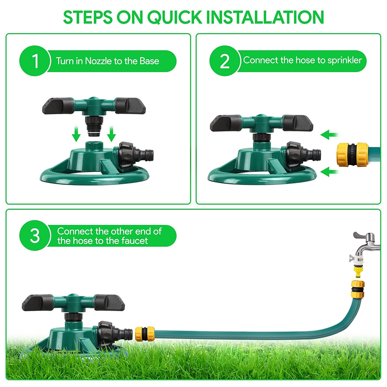 Sprinklers Irrigation Systems Water Sprinkler Garden Sprays - Rotating Lawn Sprinkler (Buy 1 Get 1 Free) Rotating Lawn Sprinkler (Buy 1 Get 1 Free)