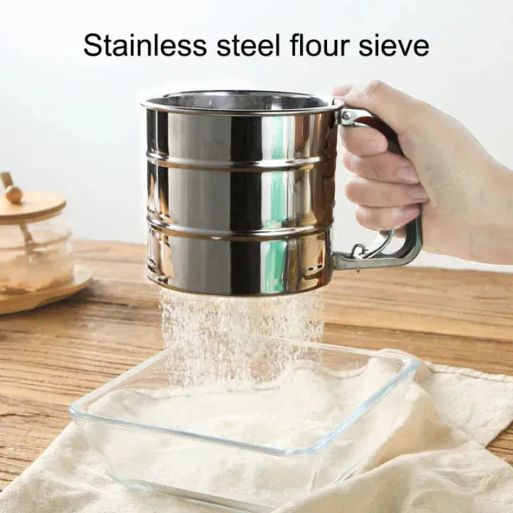 Stainless Steel Flour Sifter (Atta Chhani) | Kitchen Tools Utensils Baking Equipment Strainer Stainless Steel Flour Sifter (Atta Chhani)
