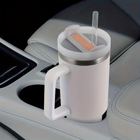 Stainless Steel Tumbler with Lid & Straw Stainless Steel Tumbler with Lid & Straw