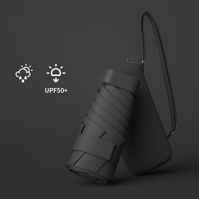 Stormfoldy | Umbrella Compact Mini Foldable Sun Protection Umbrellas Case Umbrellas Black Stormfoldy Mini Pastel Umbrella with Case