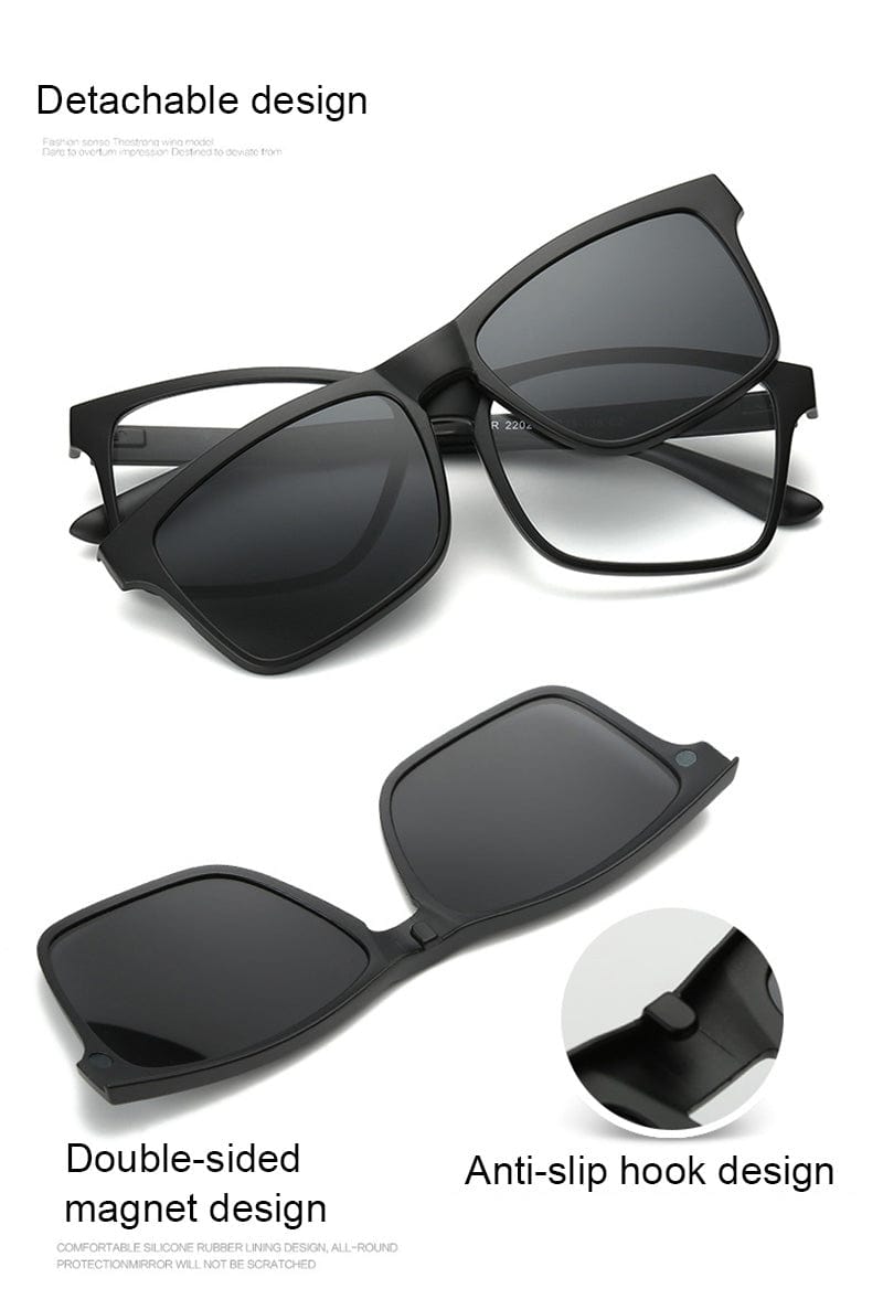Sunglasses For Men Polarised Magnetic Sunglasses Frame Night Glasses - 3-in-1 Magnetic Polarized Sunglasses 5-in-1 Magnetic Polarized Sunglasses