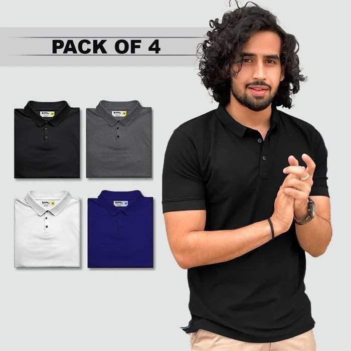 T shirt Polo Mens Tshirt Collar Tshirt Men Tops Regular Fit - Polo T-Shirt (Buy 1 Get 3 Free) M Men'S T-Shirt (Buy 1 Get 3 Free)