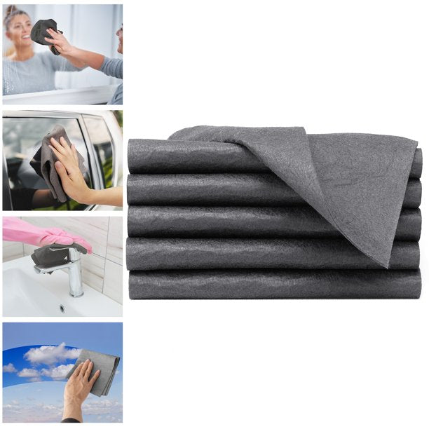 Thickened Magic Cleaning Cloth | Microfiber Cloth Cleaning Glass Kitchen Wipe Cloths Material - Cleaning Cloth - Pack of 5 Clothes - Magic Microfiber Cleaning Cloths