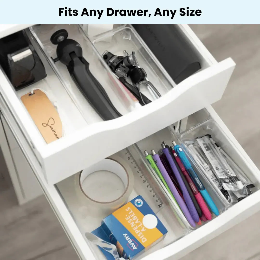 Transparent Drawer Organizer Tray | Drawer Organizer Plastic Tray Home Organizers Tray For Cosmetics Transparent Drawer Organizer Tray