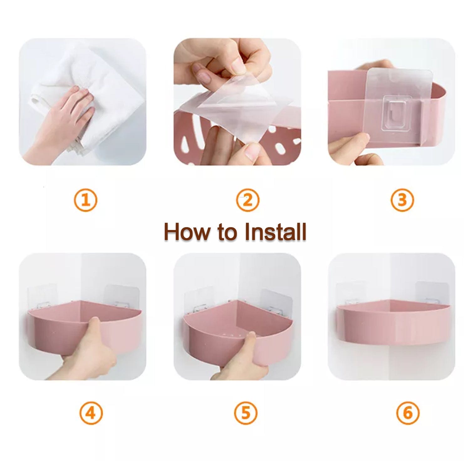 Triangle Wall Mount Storage Basket (Combo Pack) Triangle Wall Mount Storage Basket (Combo Pack)