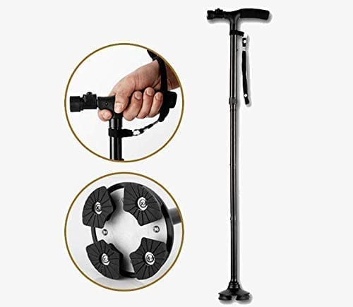 Trusty Cane Foldable Walking Stick Foldway Adjustable Sticks With Light Trusty Cane Foldable Walking Stick