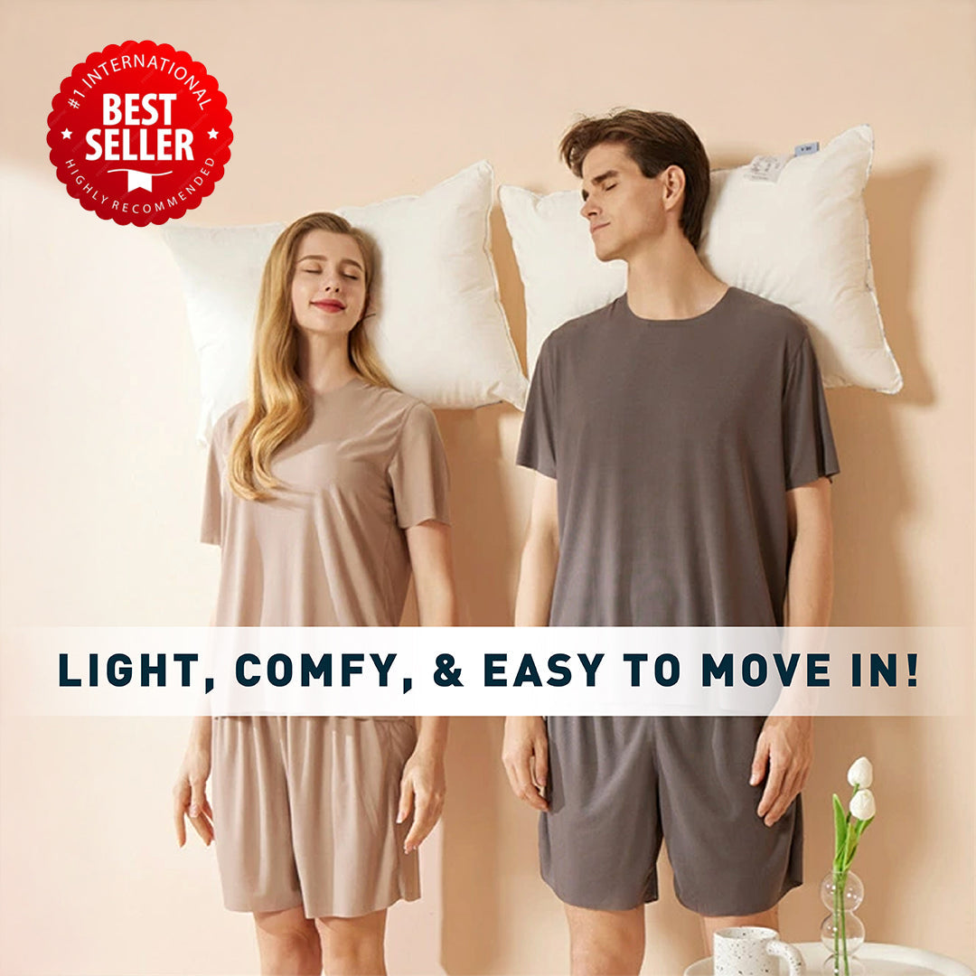 Unisex Two-piece Nightwear Suit | Nightdress Foe Women Night Suit Men Nightwear 2 piece - Pack of 2 Combo Set @799₹ / S - Unisex Two-piece Nightwear Suit