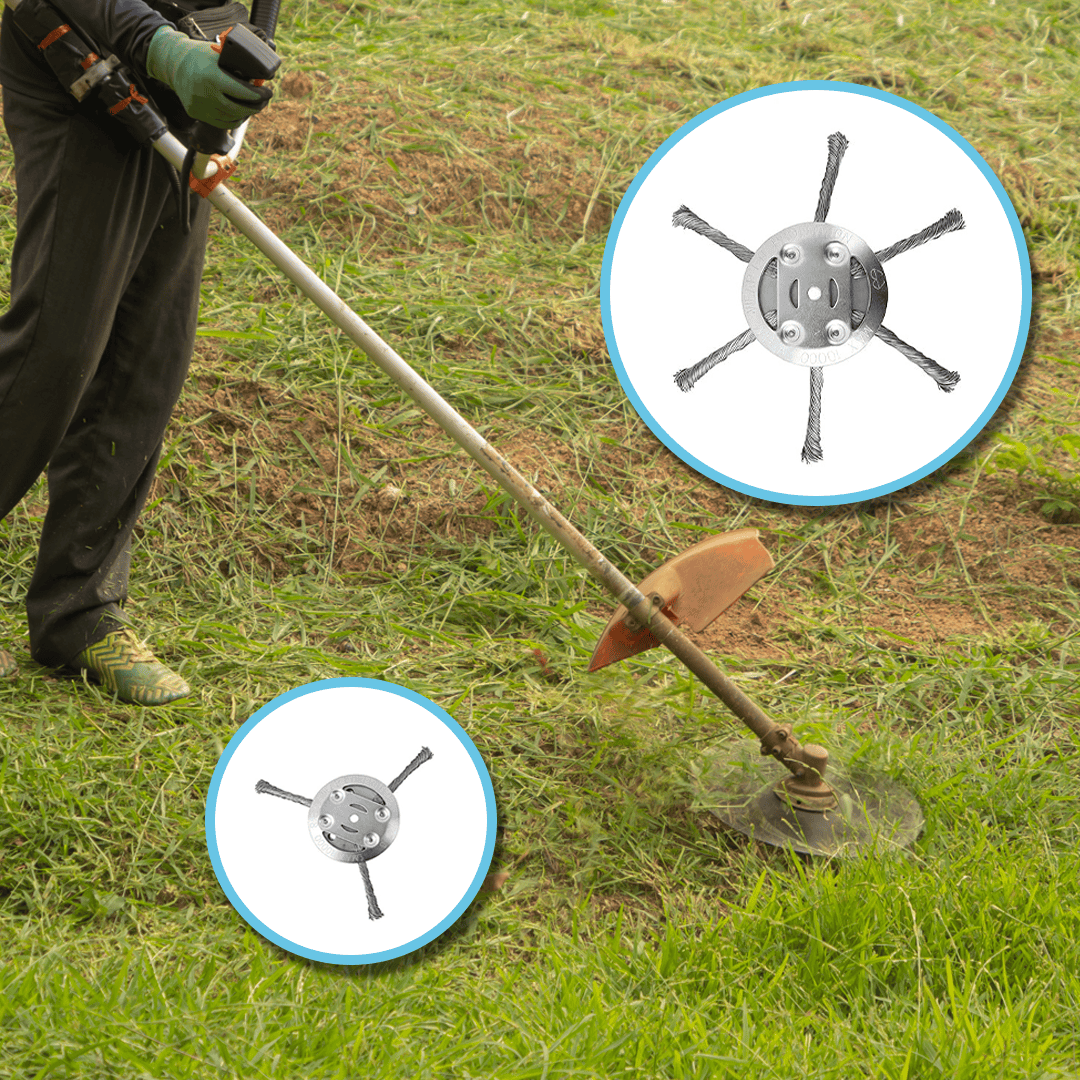Universal Steel Wire Trimmer Head (Set of 2- 6 Blades & 3 Blades) | Grass Cutter Brush Cutting Machinery Cutters blade Electric Blades SteelDriveX Universal Steel Wire Trimmer Head (Set of 2- 6 Blades & 3 Blades)