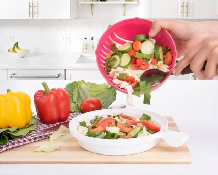 Vegetable Cutter Chopper Machine Slicer Salad And Fruit Cutter - Salad Cutter Bowl Kitchen Tools Salad Cutter Bowl