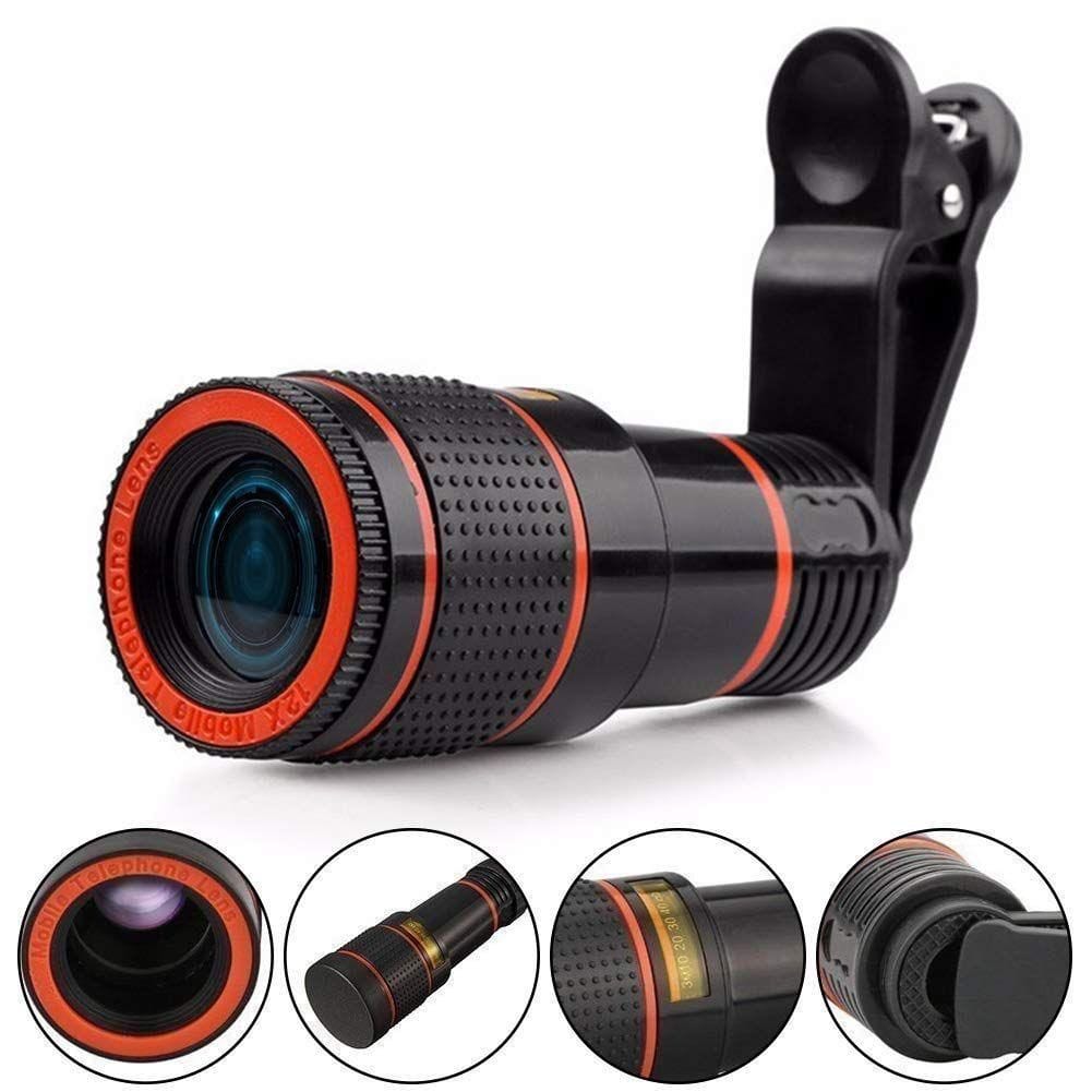 Vision Monocular Telescope Binoculars - 12x HD Optical Zoom Camera Telescope Lens Phone Telescope