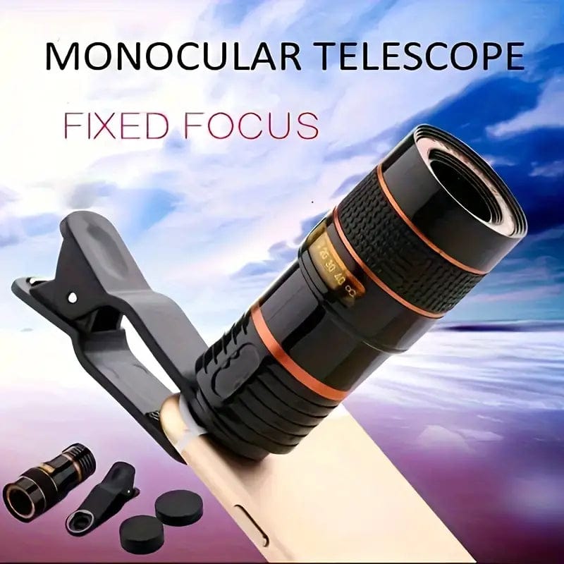 Vision Monocular Telescope Binoculars - 12x HD Optical Zoom Camera Telescope Lens Phone Telescope