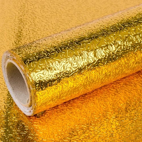 Wallpaper Stickers Home Decor Kitchen Sticker Wallpaper For Walls - Oil-proof Aluminum Kitchen Wallpaper Stickers Gold A / 40cm x 1m Oil-proof Aluminum Kitchen Wallpaper Stickers
