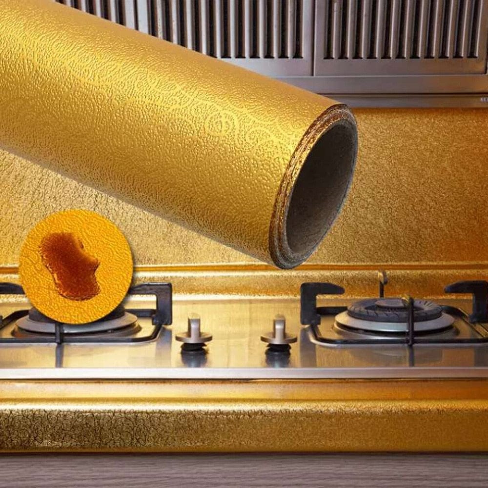 Wallpaper Stickers Home Decor Kitchen Sticker Wallpaper For Walls - Oil-proof Aluminum Kitchen Wallpaper Stickers Oil-proof Aluminum Kitchen Wallpaper Stickers