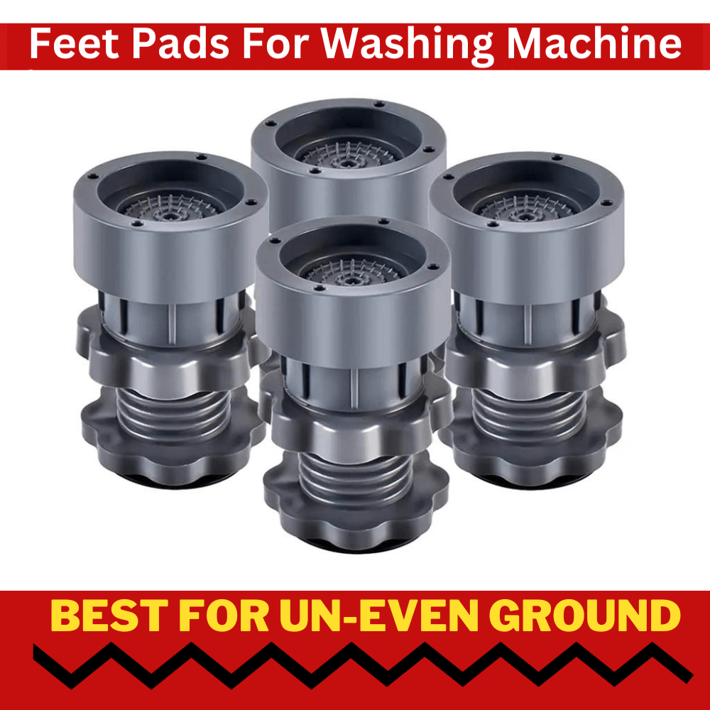 Washing Machine Adjustable Height Footpads | Washing Machine Clothes Washer Vibration Pads Washing Machine Adjustable Height Footpads (Pack Of 4)