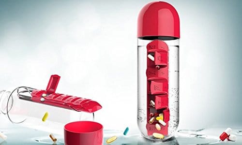 Water Bottle Pill Box Organizer Water bottle Water Bottle Pill Box Organizer