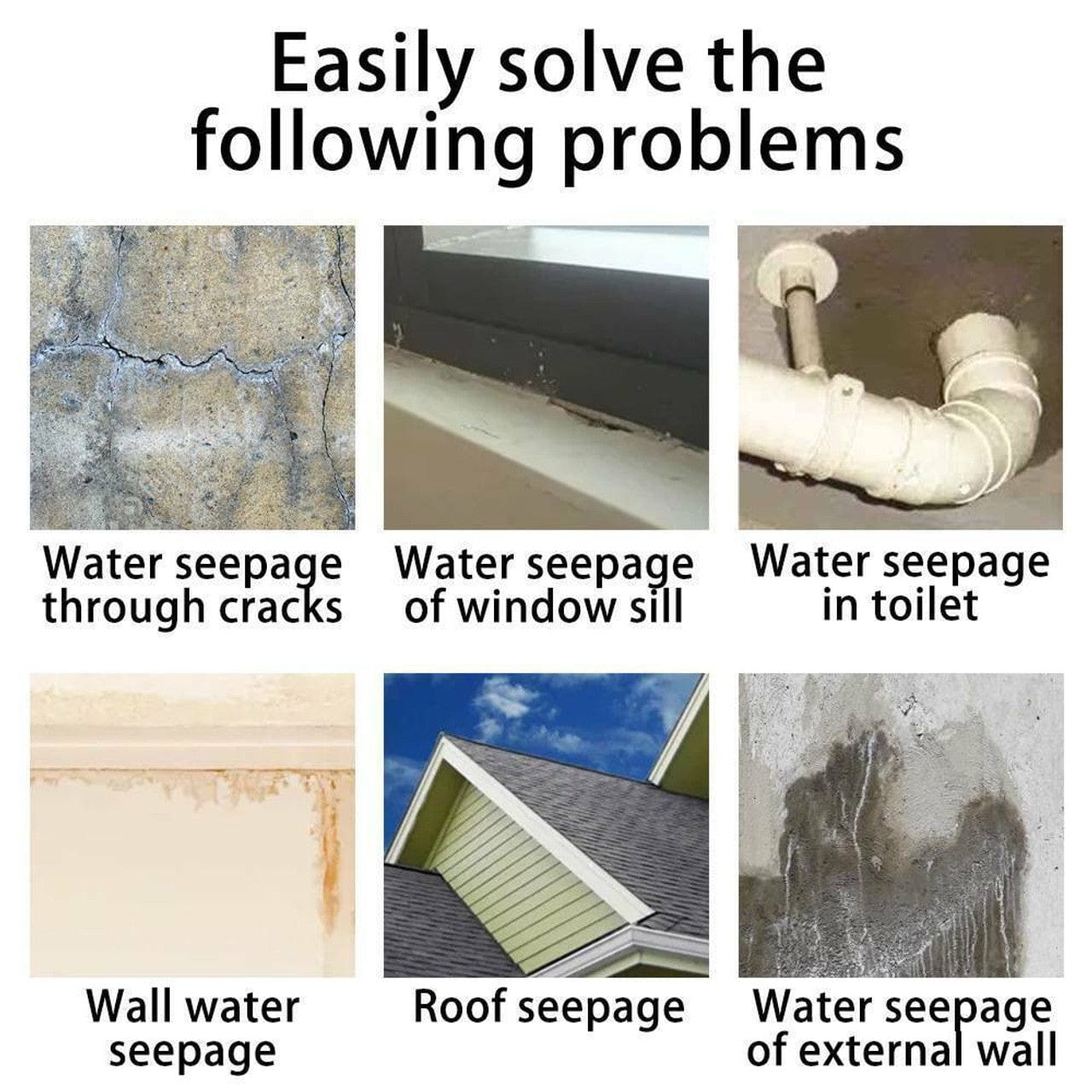 Water Proof Crack Sealer Roof Sealing Leak Repair Spray Leak Repair Spray