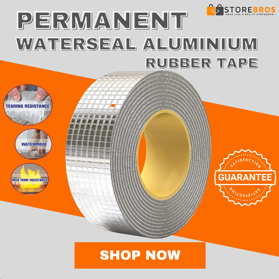 Waterproof Aluminium Foil Tape Water Sealing Adhesive Duct Tape - Waterproof Aluminium Foil Tape - Buy 1 Get 1 Free - Waterproof Aluminium Foil Tape Waterseal Aluminium Tape (Pack of 2)