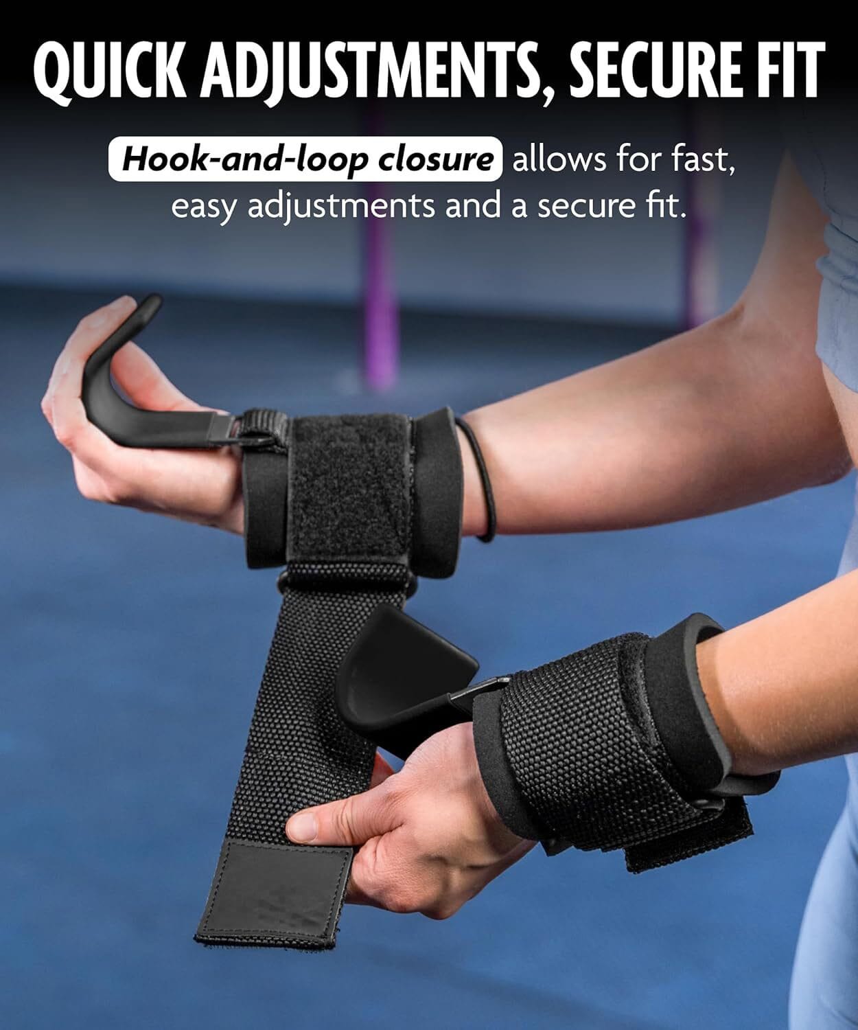 Weightlifting Wrist Hooks (Set of 2) | Strenghth Lifts Lifting Hooks Weight Straps Wrist Deadlift Grip Weightlifting Wrist Hooks For Women (Set of 2)