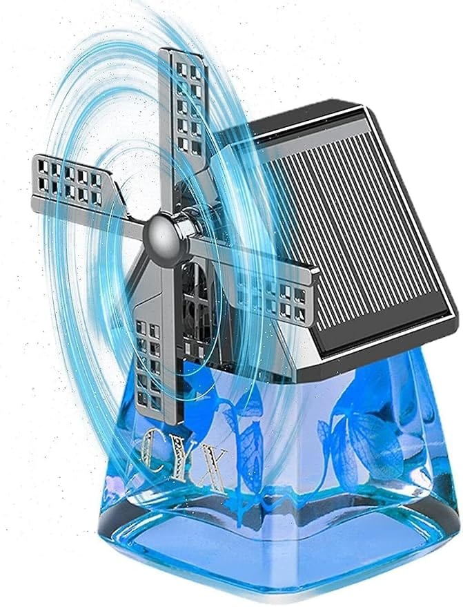 Windmill Design Solar Car Perfume Air Freshener Windmill Design Solar Car Perfume Air Freshener