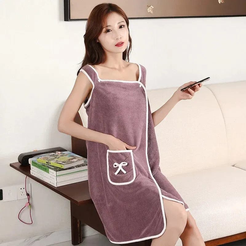 Women's Wearable Bath Towel | Bath Robe Towels Bathroom Micro Fibre Towel For Women Women's Wearable Bath Towel