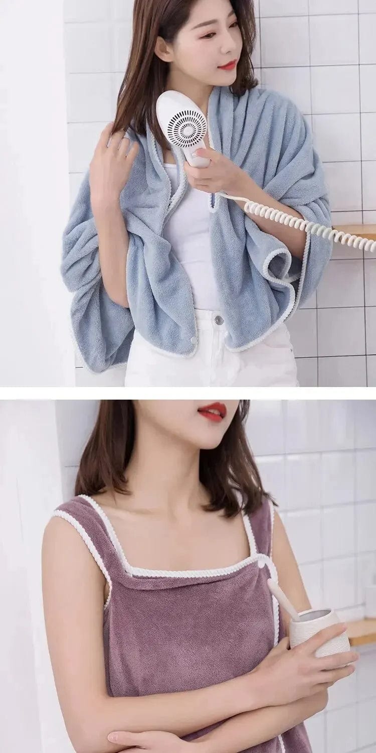 Women's Wearable Bath Towel | Bath Robe Towels Bathroom Micro Fibre Towel For Women Women's Wearable Bath Towel