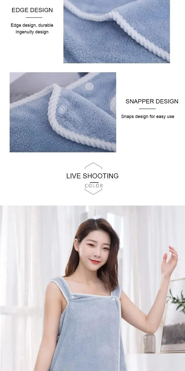 Women's Wearable Bath Towel | Bath Robe Towels Bathroom Micro Fibre Towel For Women Women's Wearable Bath Towel