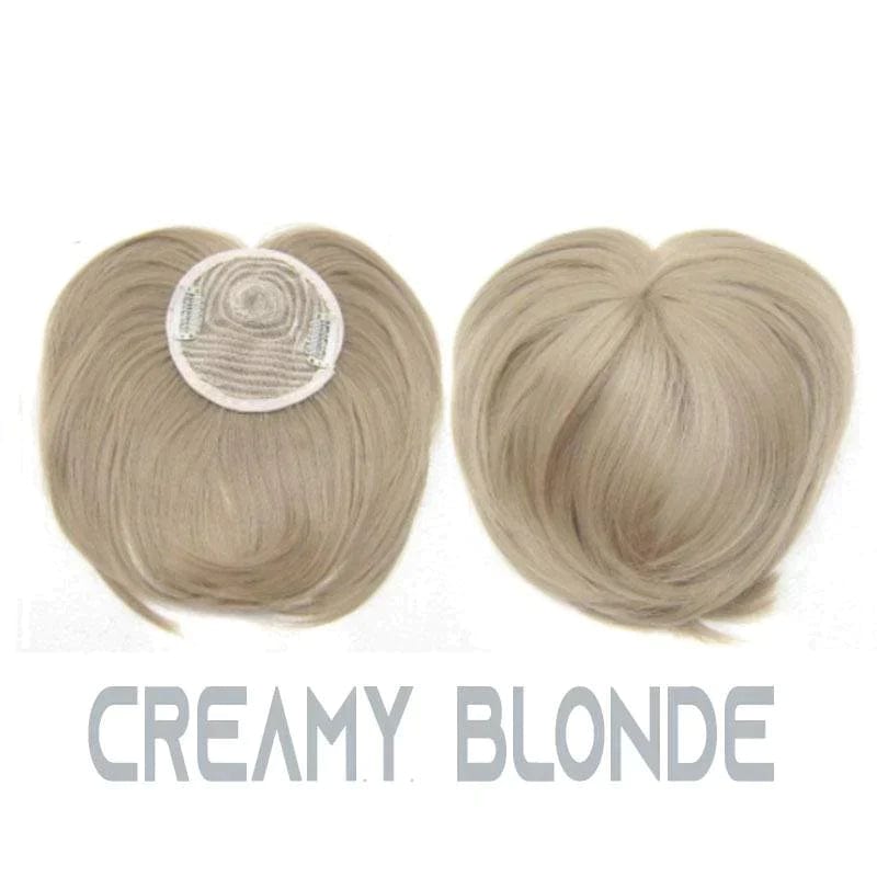 Womens Toppers Hair For Women Clips Hair Extensions Wig - Hair Topper Clip Creamy Blonde Hair Topper Clip
